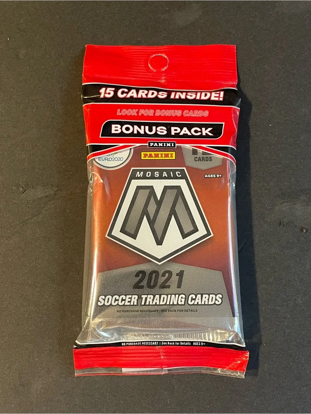 2020/21 Panini Mosaic UEFA EURO 2020 Cello Pack Factory Sealed 15 Card Pack